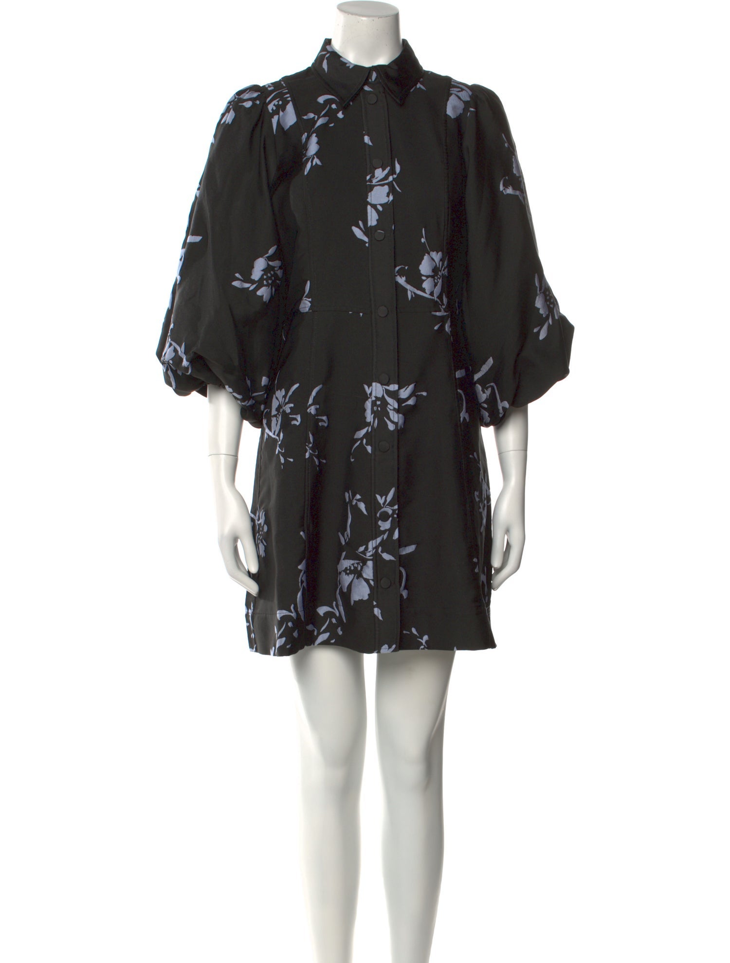 Ganni Floral Print Mini Dress