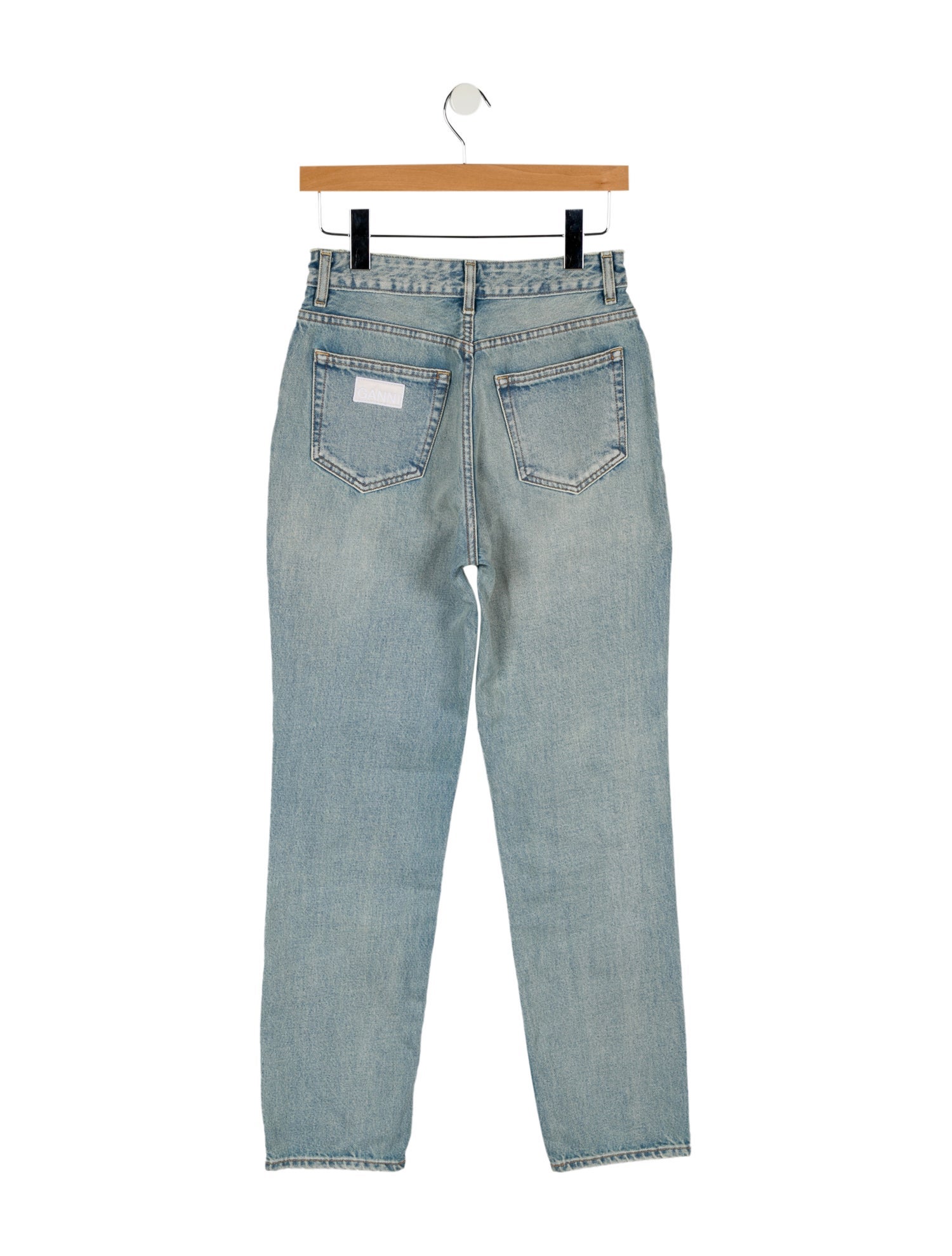 Ganni High-Rise Straight Leg Jeans