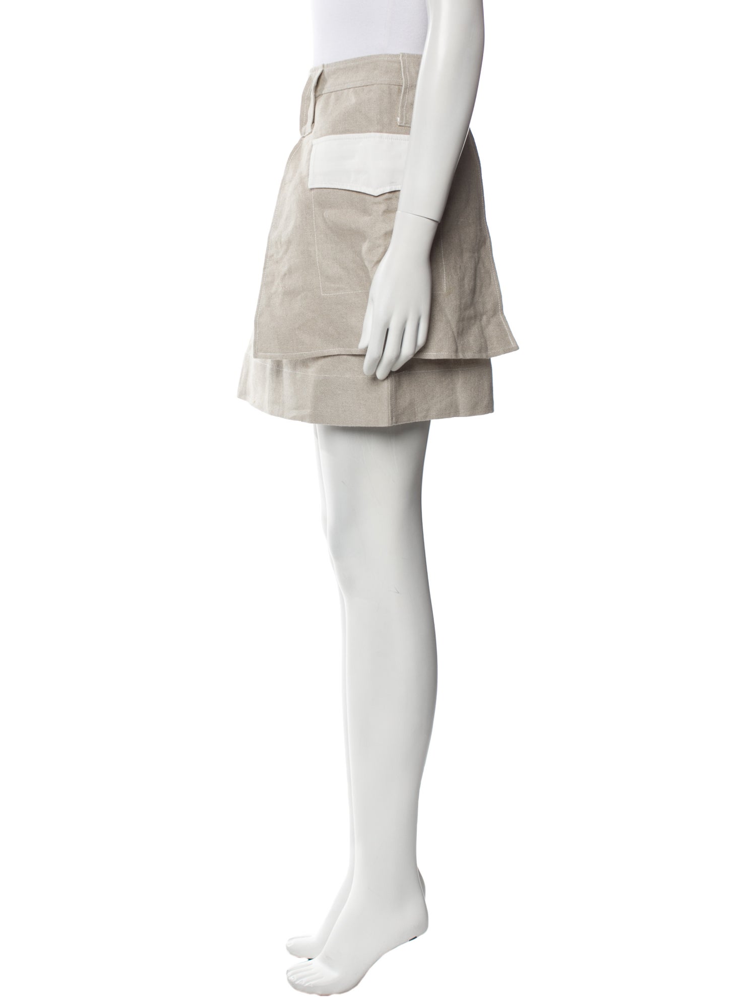 Ganni Linen Mini Skirt