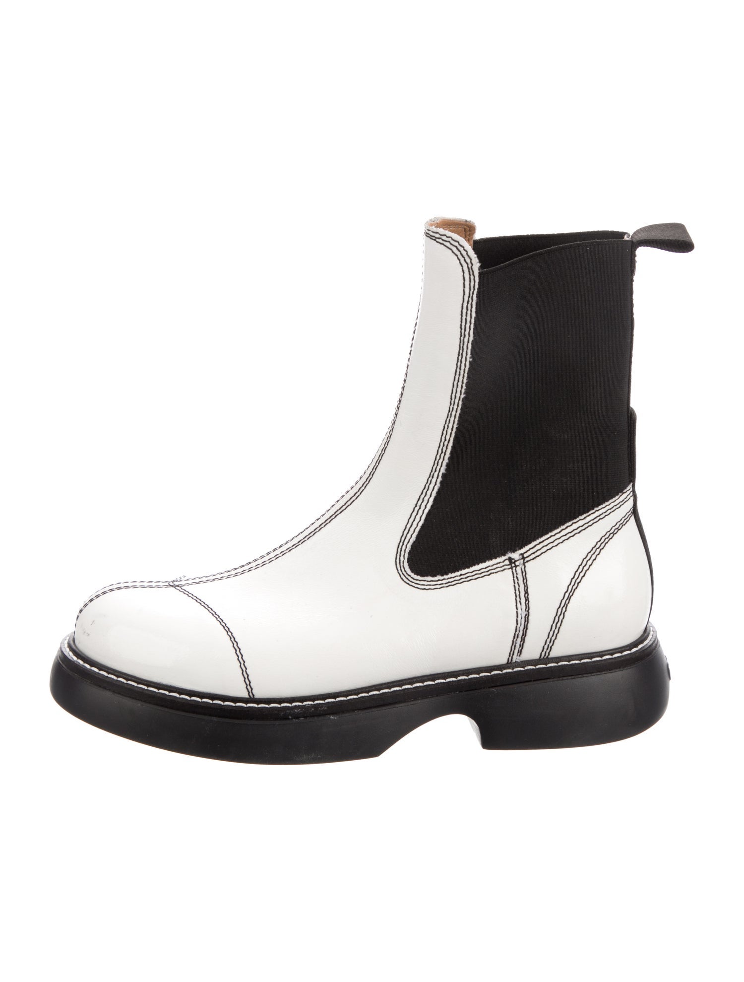 Ganni Leather Combat Boots