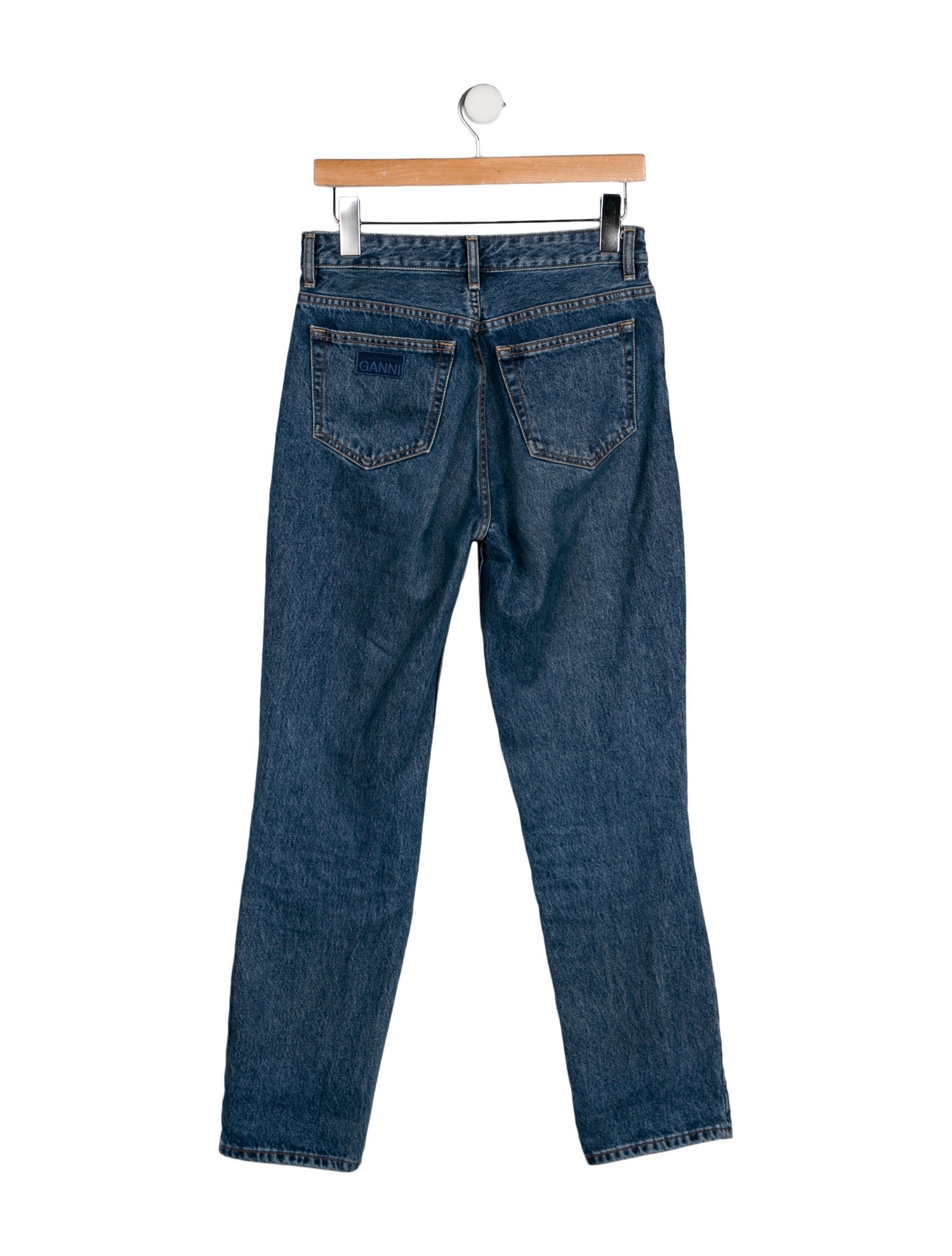 Ganni High-Rise Straight Leg Jeans