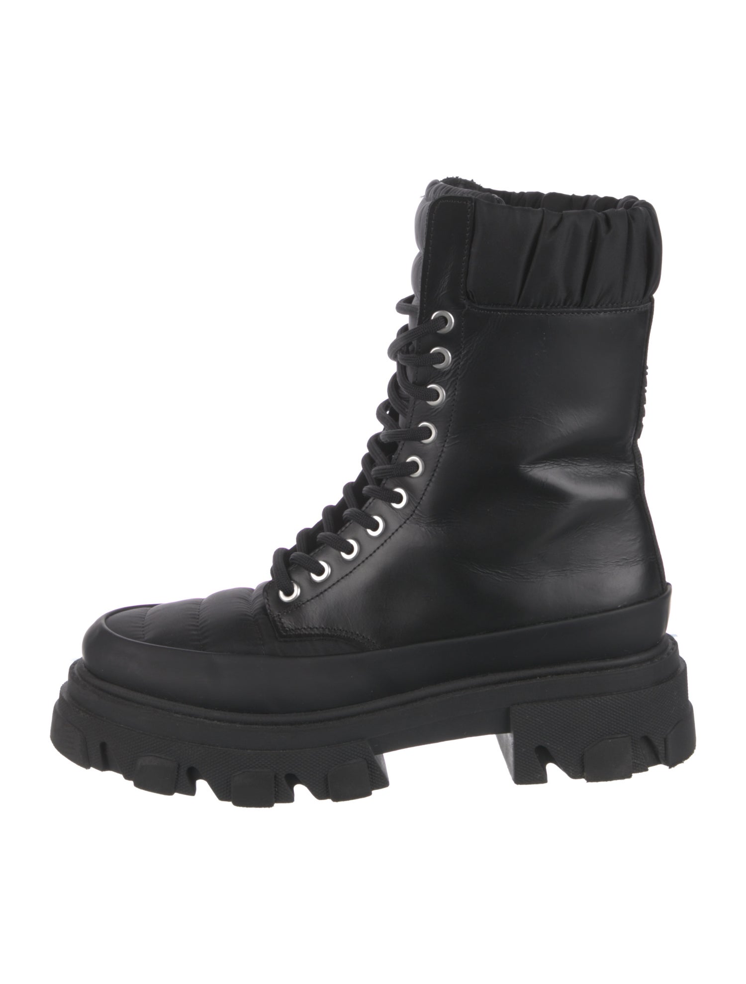 Ganni Leather Combat Boots