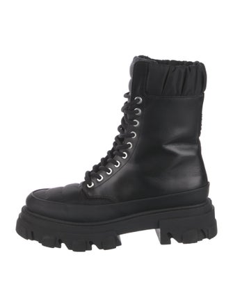 Ganni Leather Combat Boots