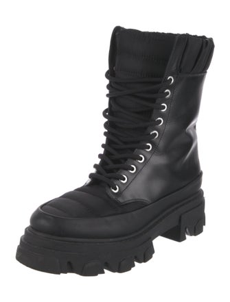 Ganni Leather Combat Boots
