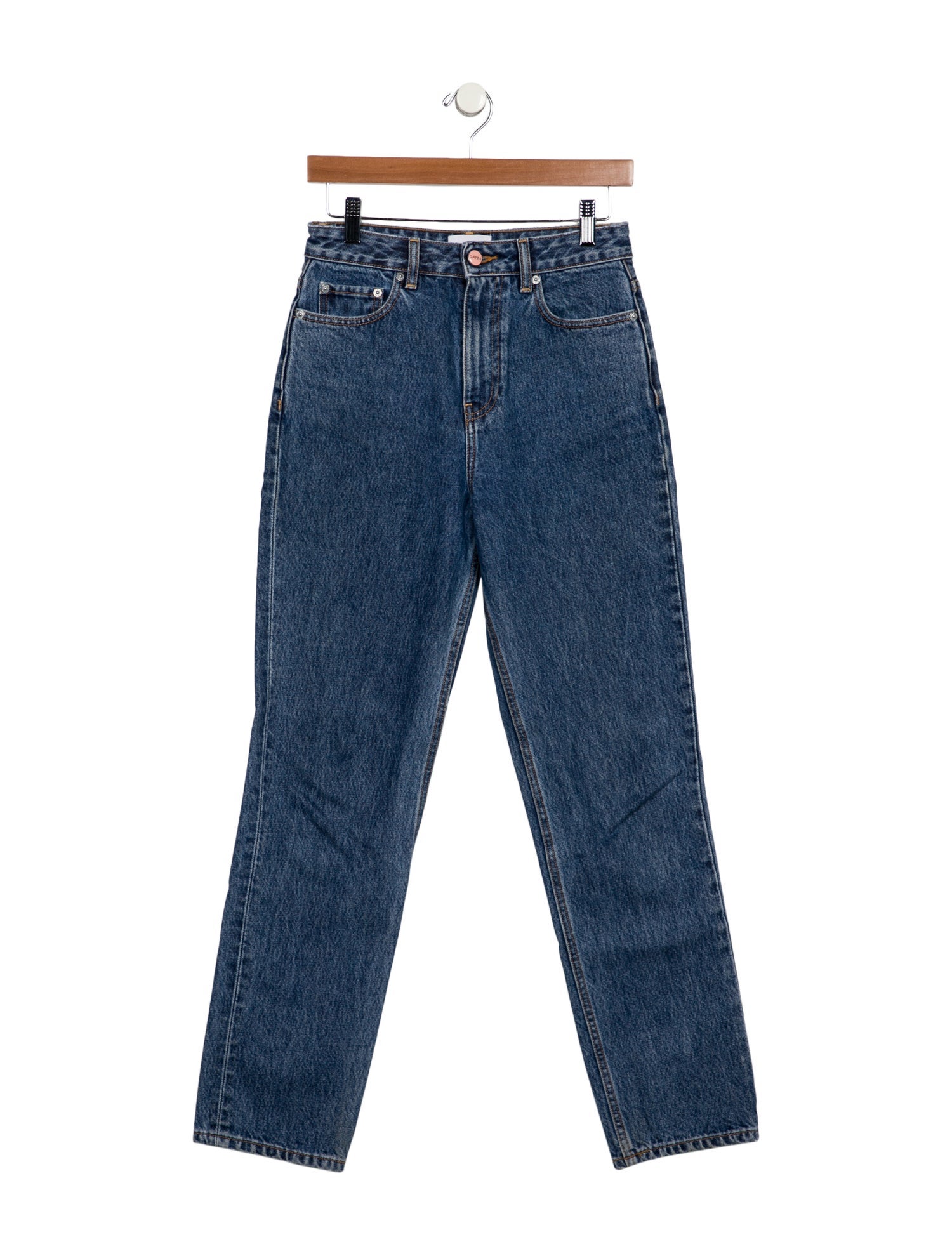 Ganni High-Rise Straight Leg Jeans