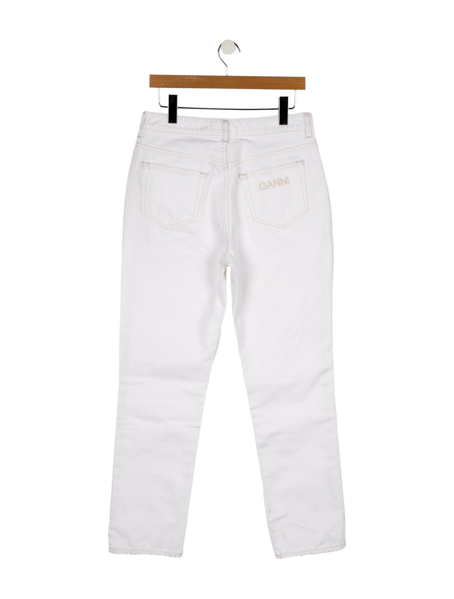 Ganni High-Rise Straight Leg Jeans