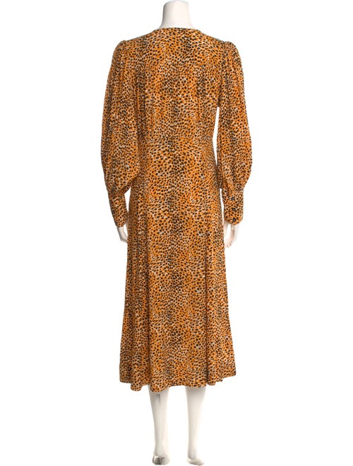 Ganni Animal Print Long Dress