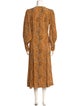 Ganni Animal Print Long Dress