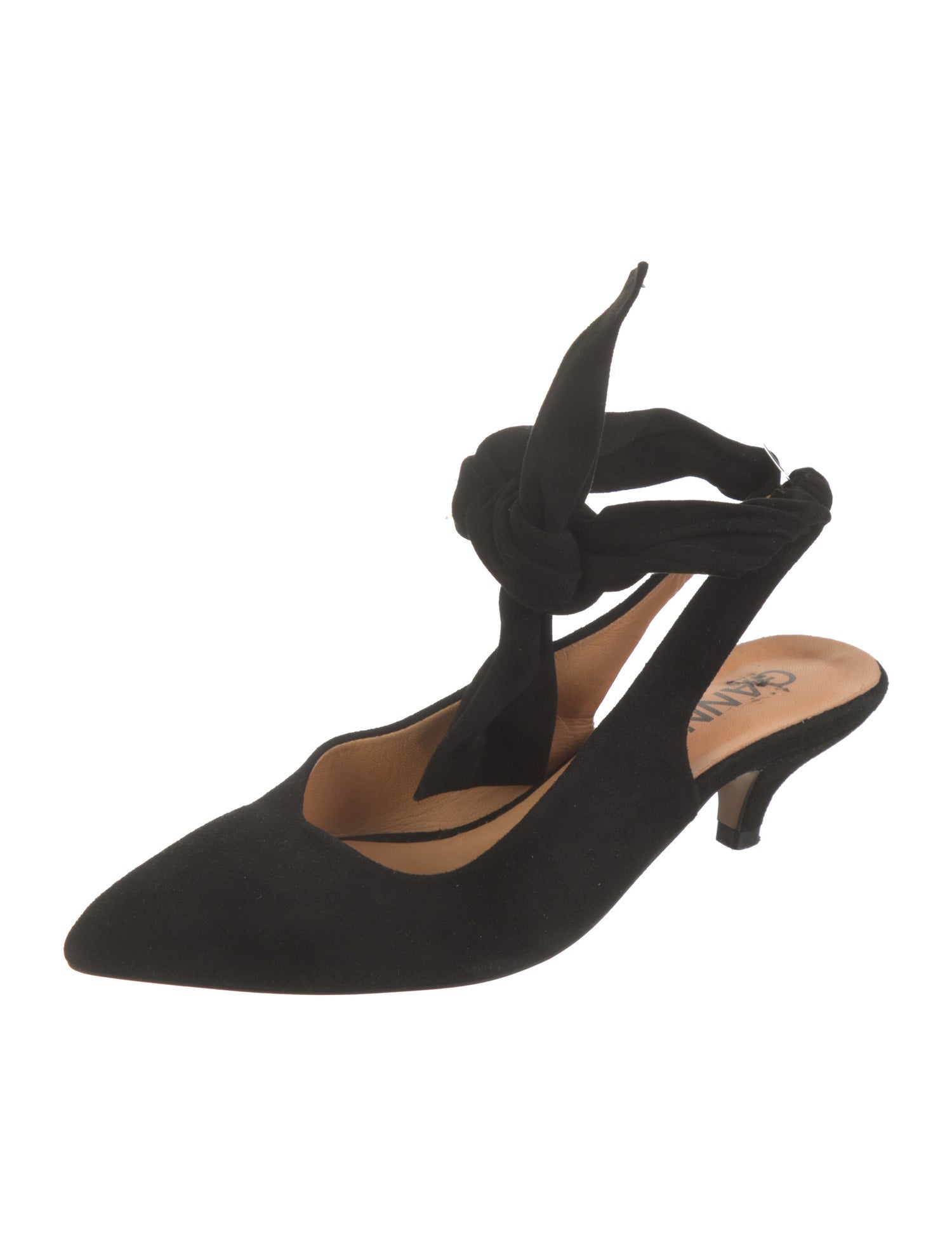 Ganni Suede Slingback Pumps