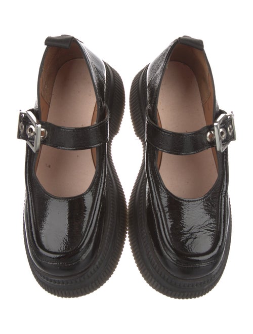 Ganni Patent Leather Mary Jane Flats