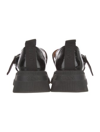 Ganni Patent Leather Mary Jane Flats