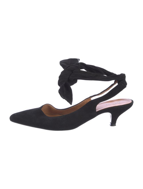 Ganni Suede Slingback Pumps