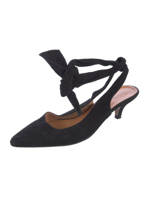 Ganni Suede Slingback Pumps