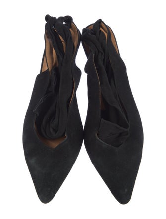 Ganni Suede Slingback Pumps