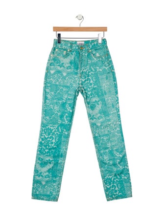 Ganni High-Rise Straight Leg Jeans