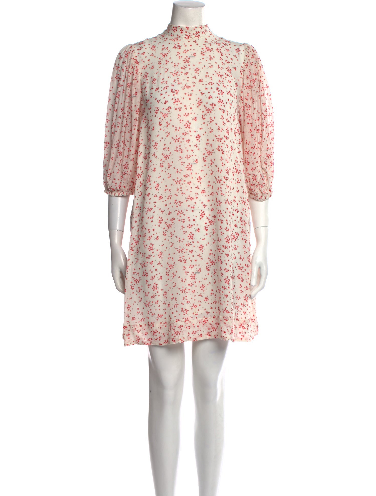 Ganni Floral Print Mini Dress