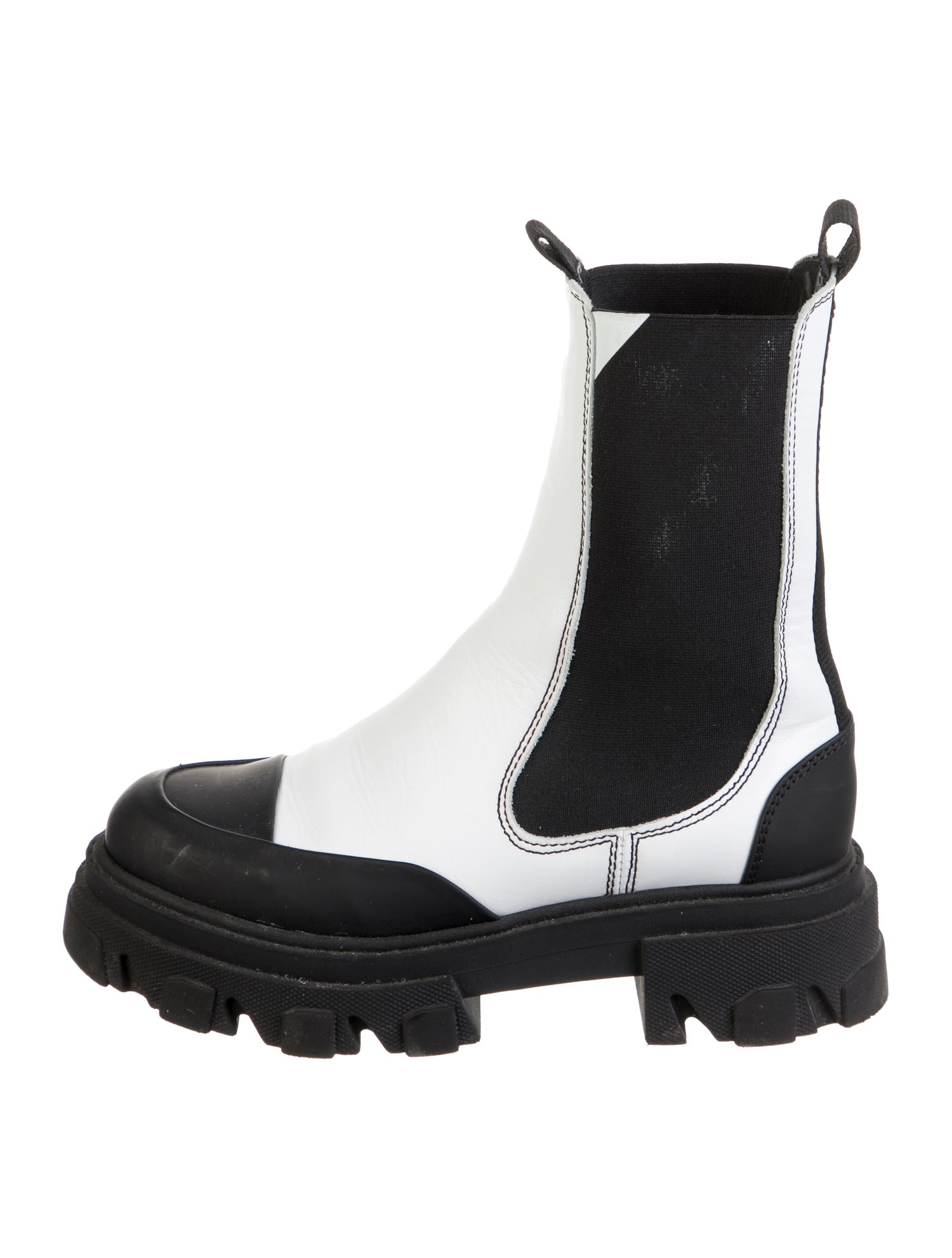 Ganni Leather Chelsea Boots