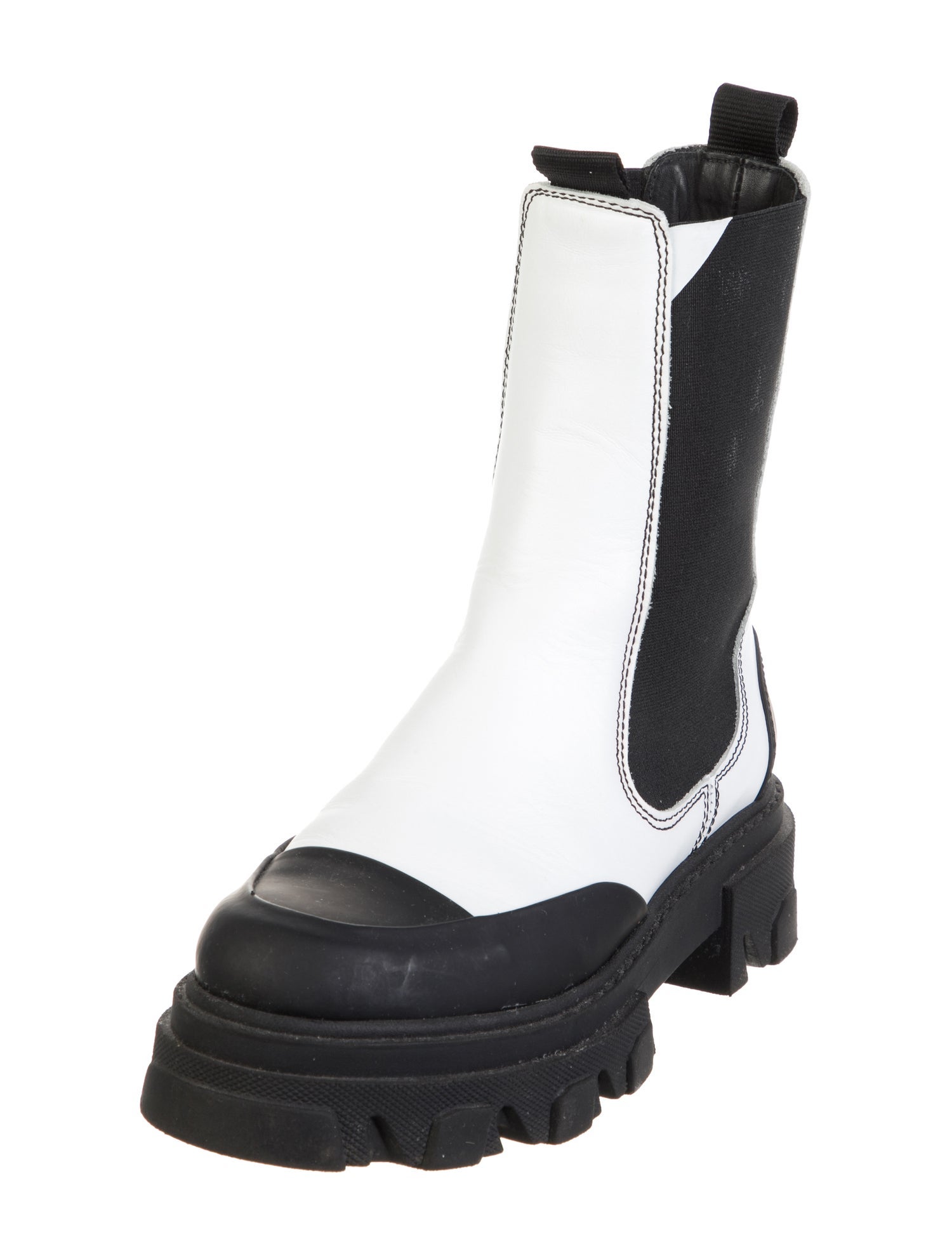 Ganni Leather Chelsea Boots