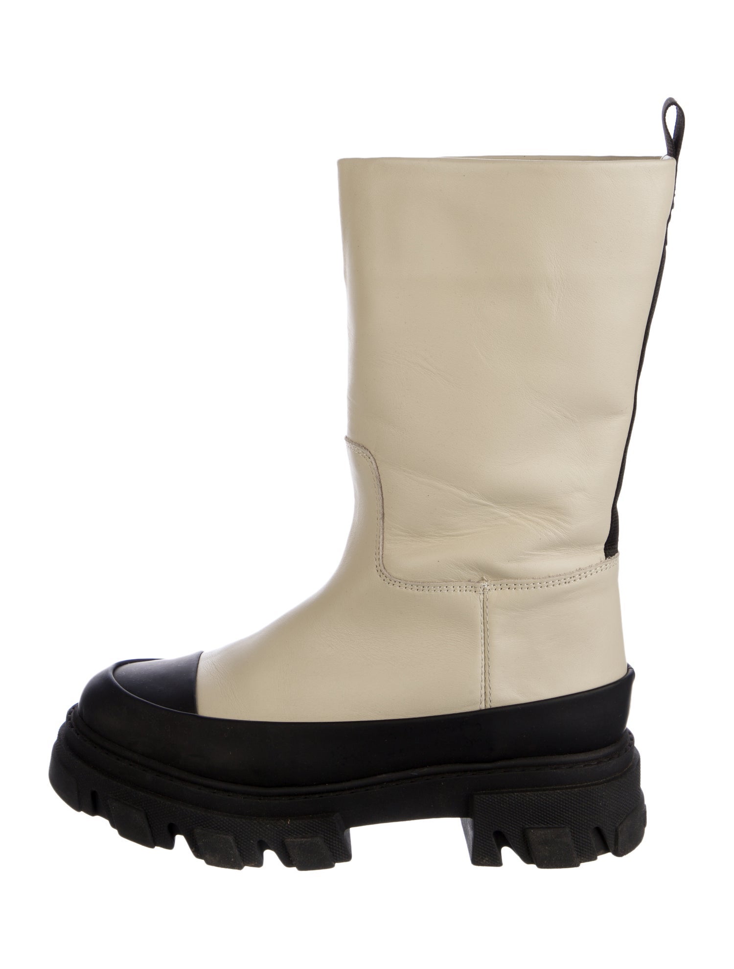 Ganni Leather Riding Boots