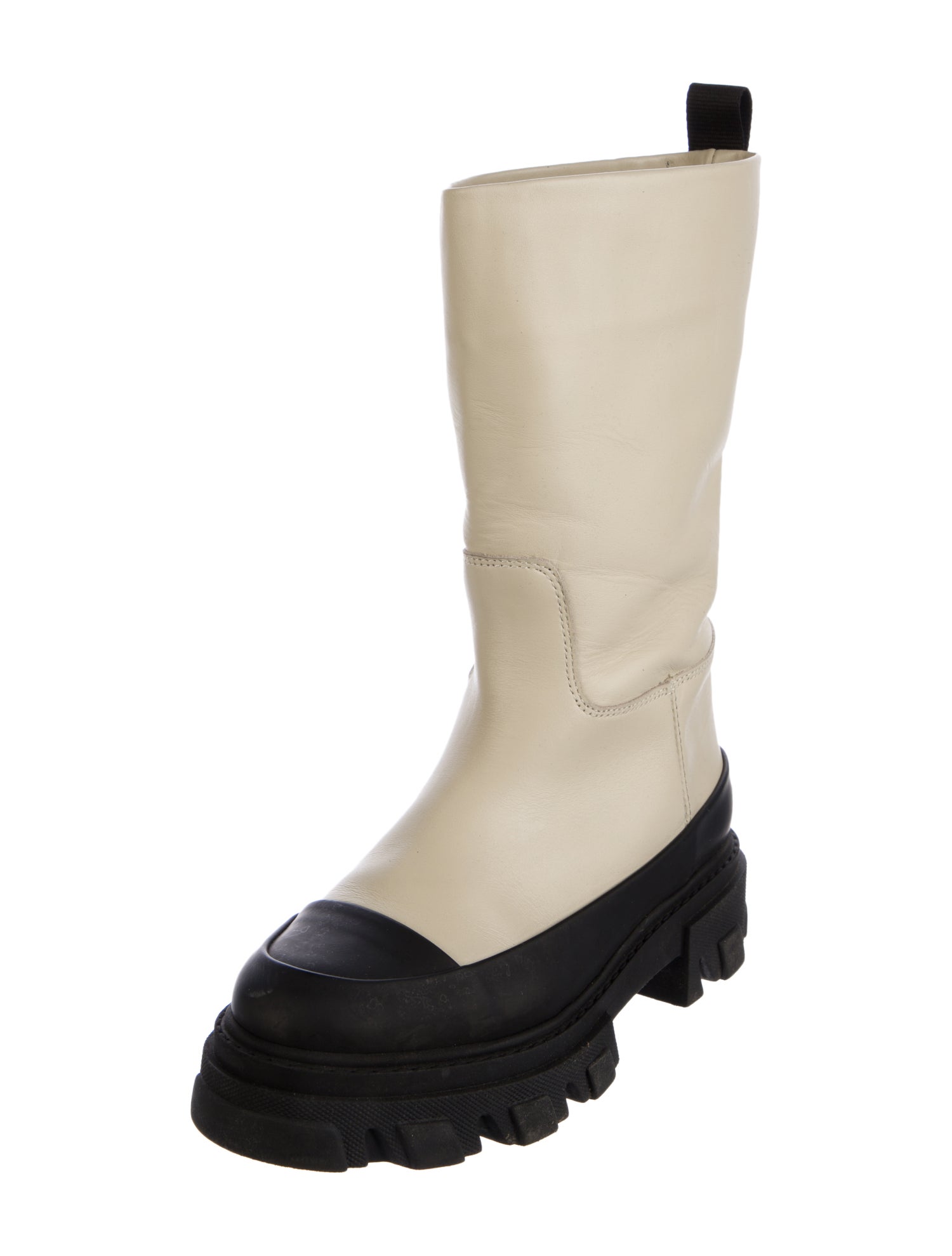 Ganni Leather Riding Boots
