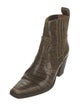 Ganni Alligator Animal Print Western Boots