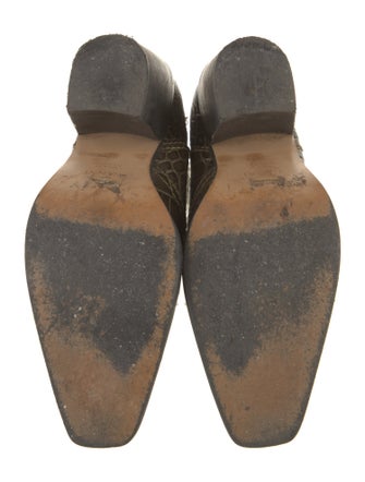 Ganni Alligator Animal Print Western Boots