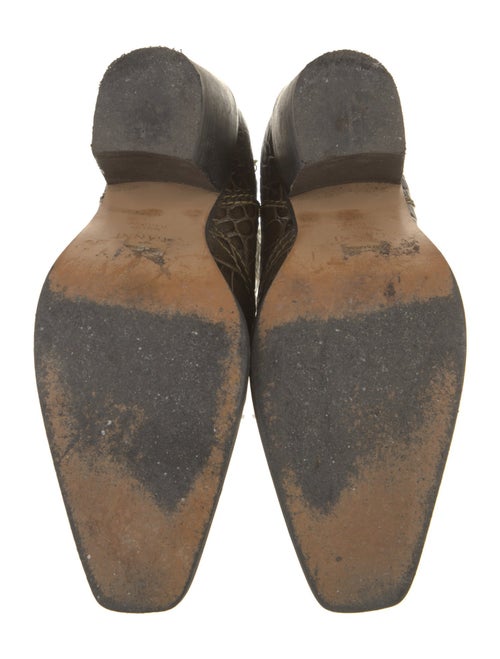 Ganni Alligator Animal Print Western Boots