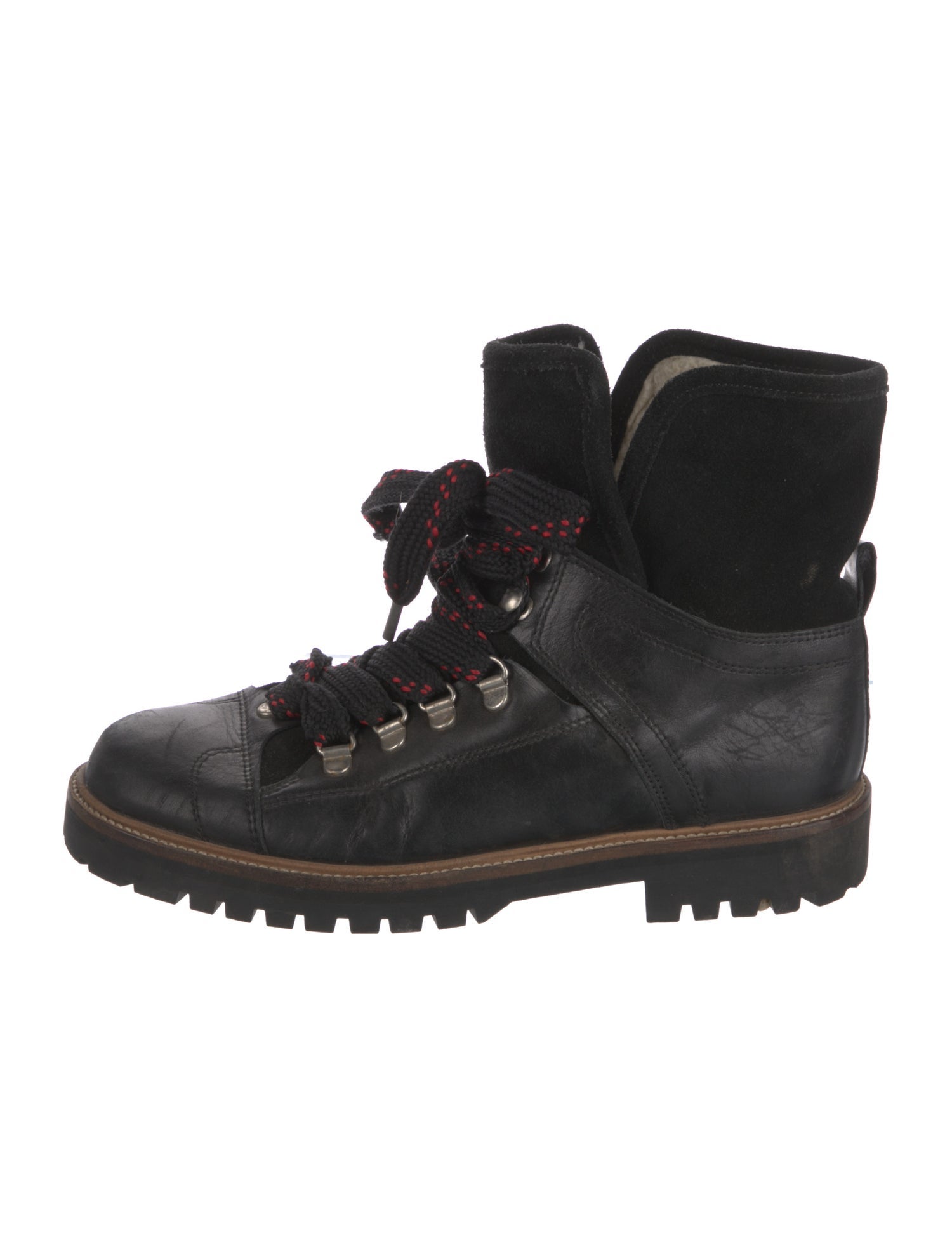 Ganni Leather Combat Boots