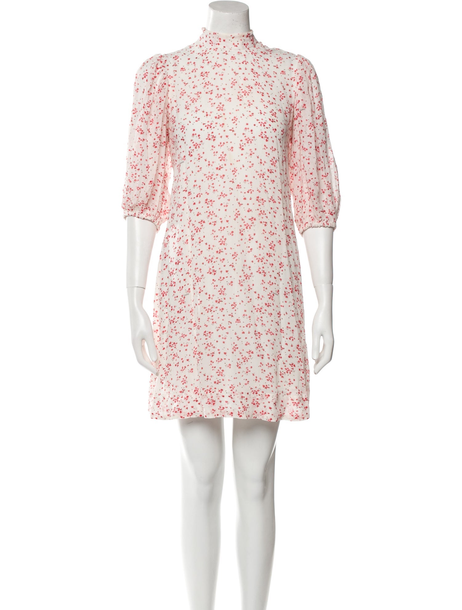 Ganni Floral Print Mini Dress
