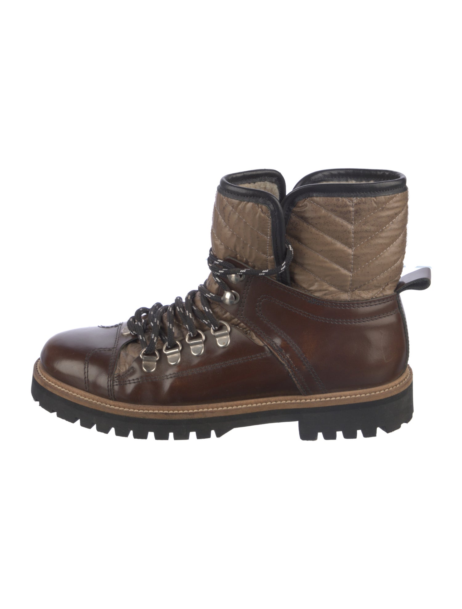 Ganni Leather Combat Boots
