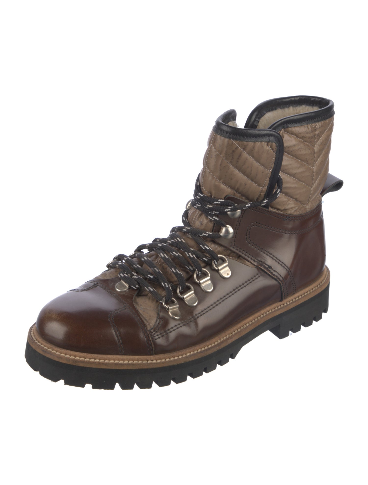 Ganni Leather Combat Boots