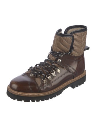 Ganni Leather Combat Boots