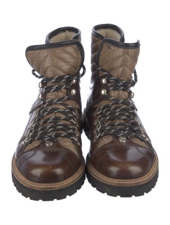 Ganni Leather Combat Boots