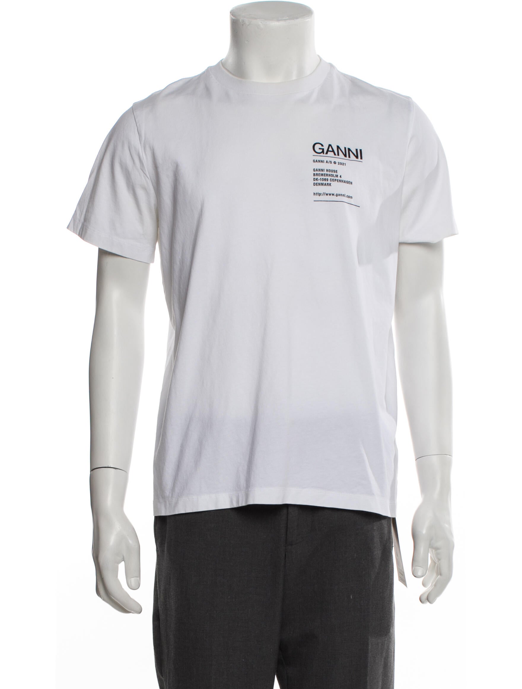 Ganni Graphic Print Crew Neck T-Shirt