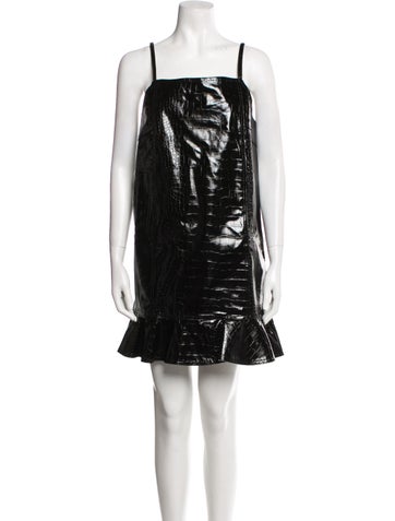 Ganni Dresses Leather Mini Dress M