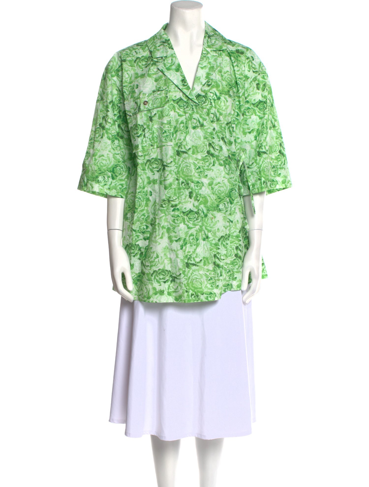 Ganni Floral Print Three-Quarter Sleeve Tunic w/ Tags