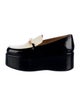 Ganni Patent Leather Colorblock Pattern Loafers