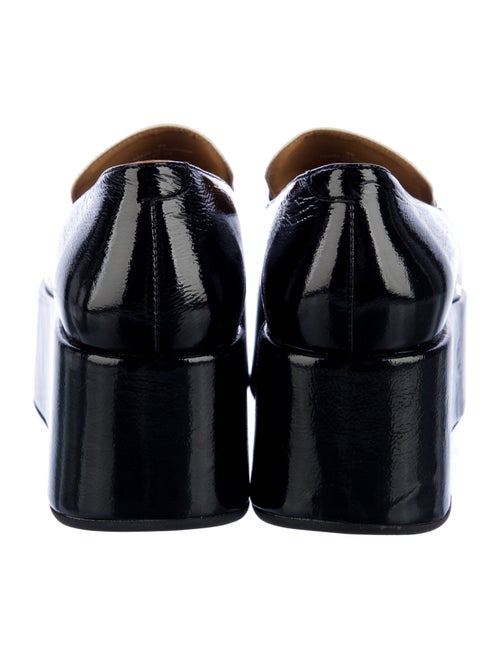 Ganni Patent Leather Colorblock Pattern Loafers
