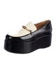 Ganni Patent Leather Chain-Link Accents Loafers