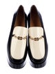 Ganni Patent Leather Chain-Link Accents Loafers