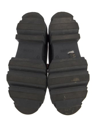 Ganni Leather Whipstitch Trim Loafers