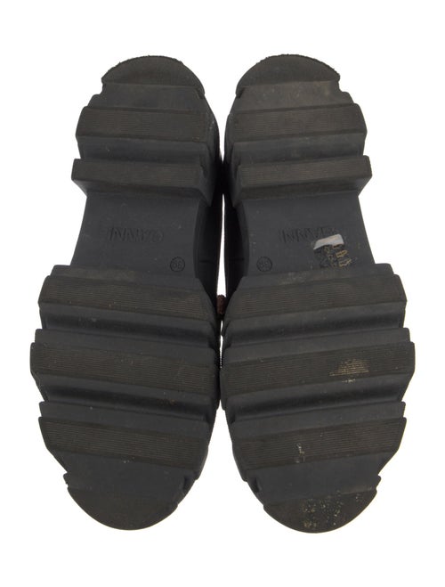 Ganni Leather Whipstitch Trim Loafers