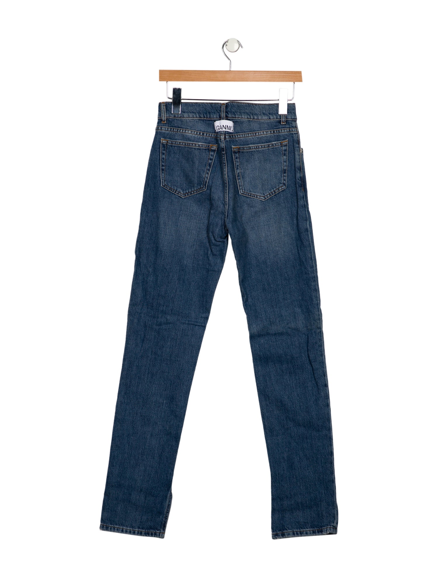 Ganni Mid-Rise Straight Leg Jeans
