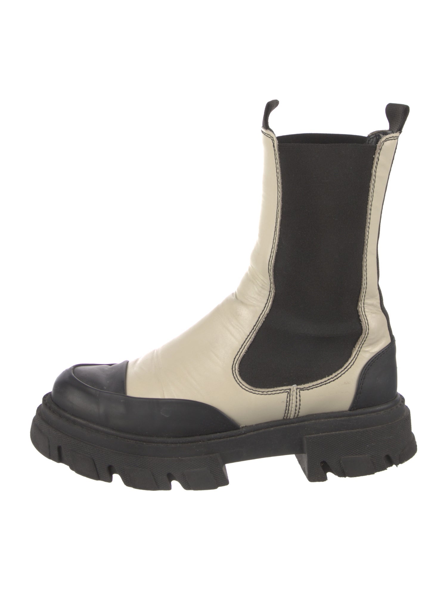 Ganni Leather Chelsea Boots