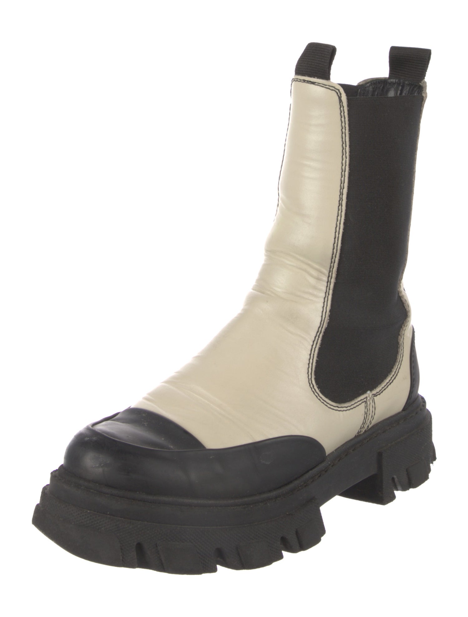 Ganni Leather Chelsea Boots