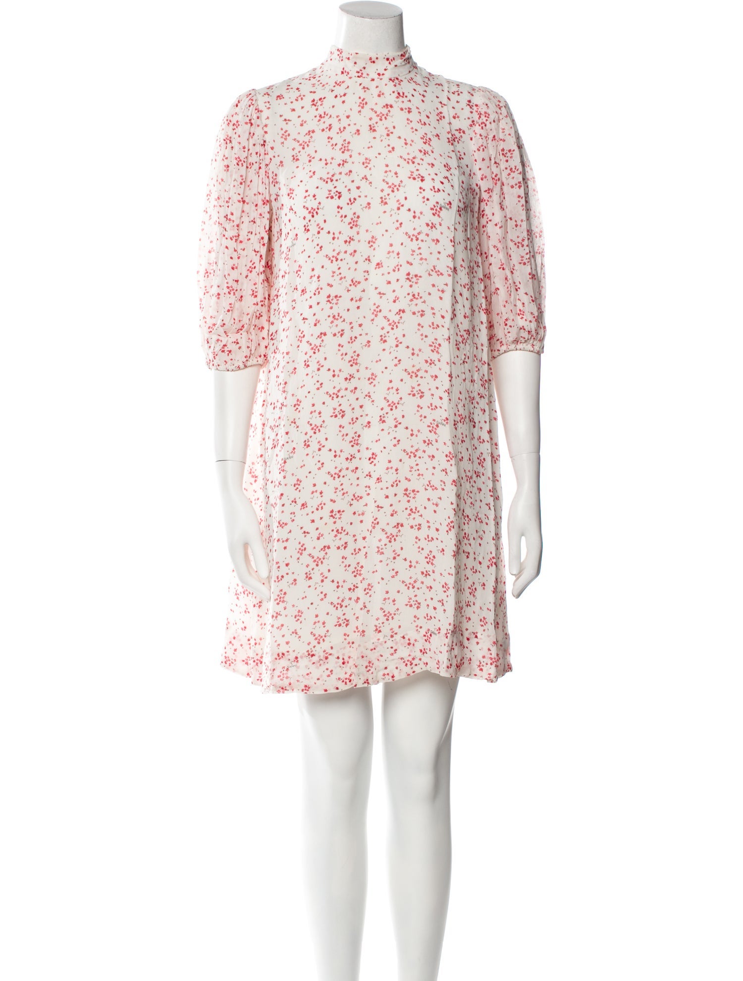Ganni Floral Print Mini Dress