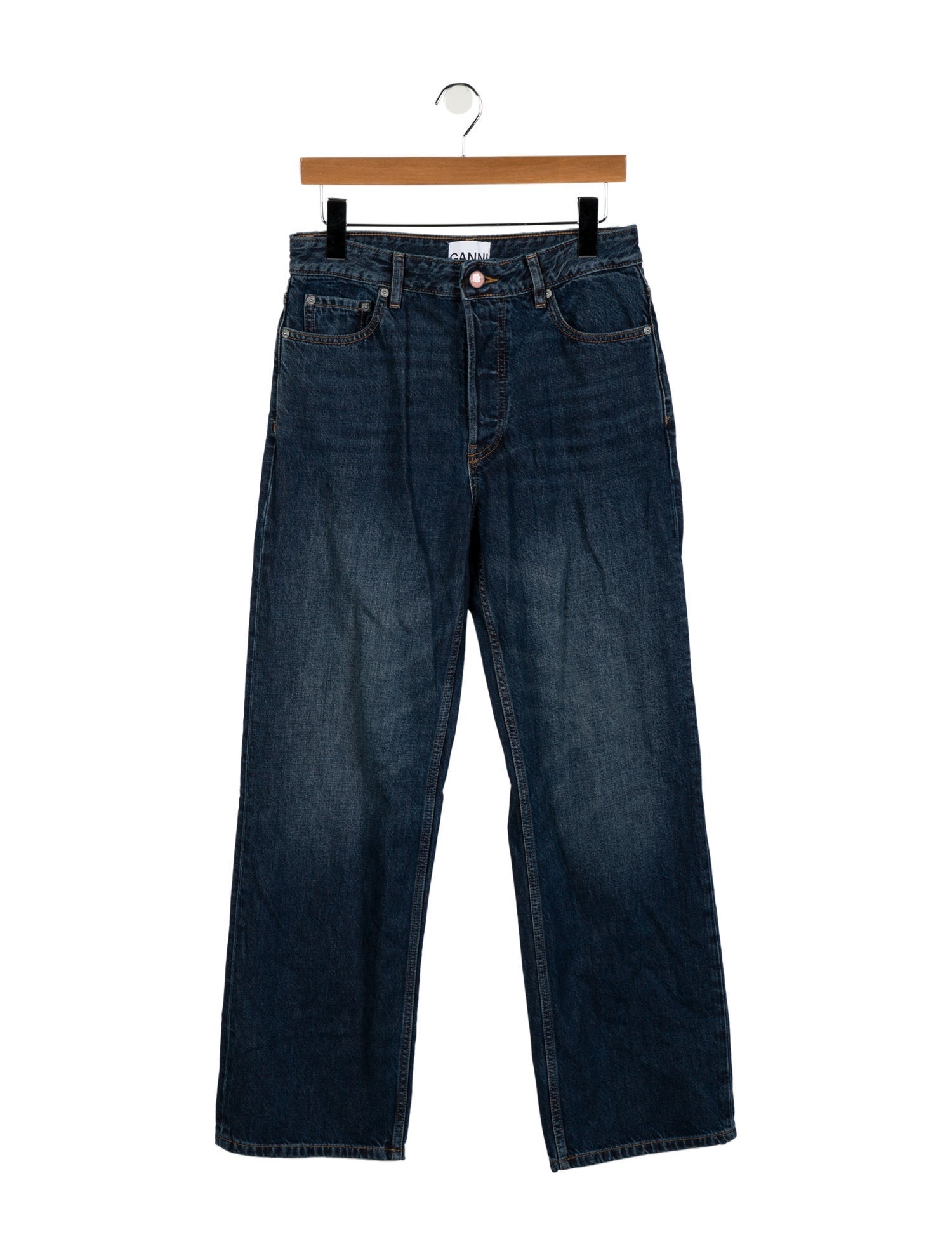 Ganni Mid-Rise Straight Leg Jeans