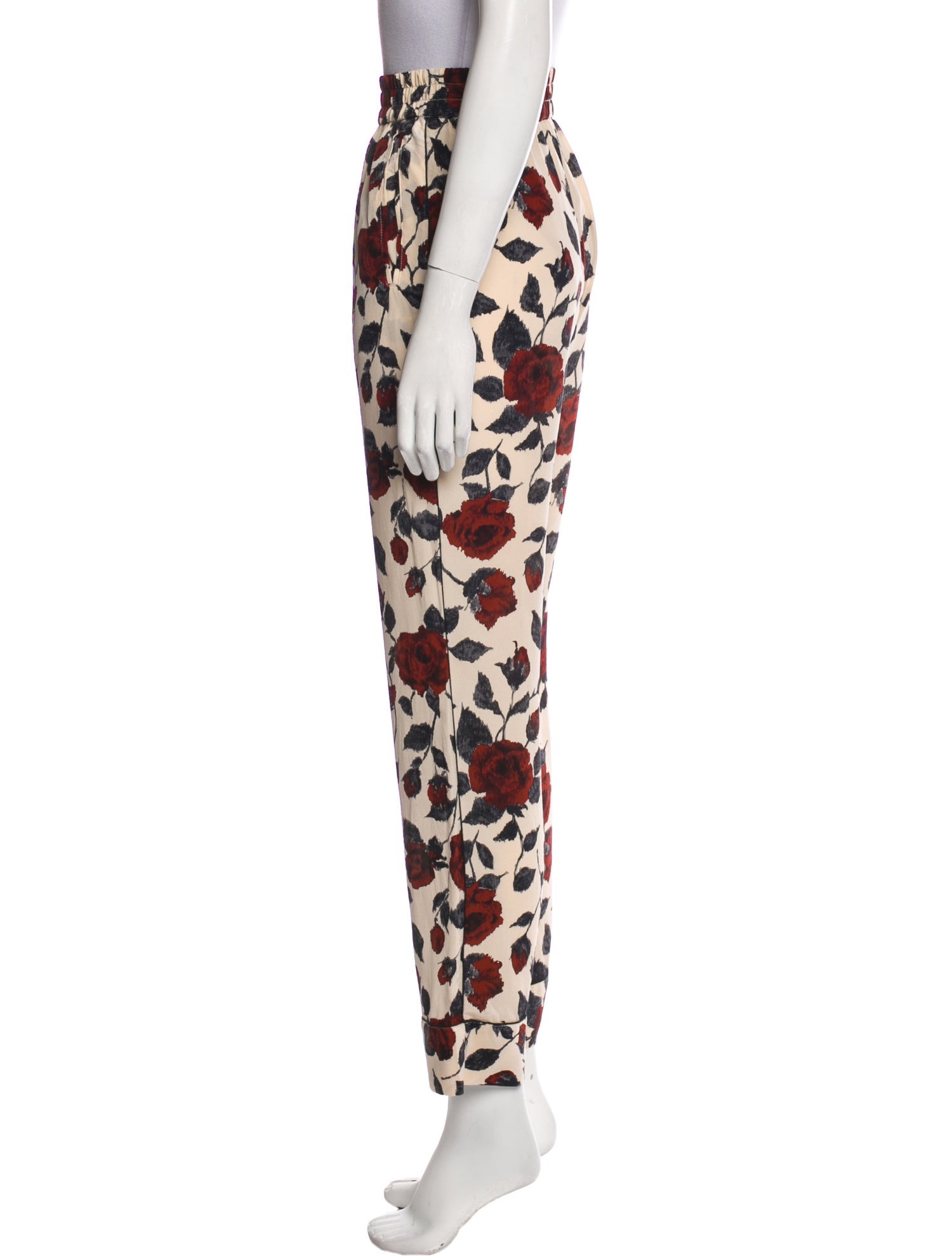Ganni Silk Straight Leg Pants