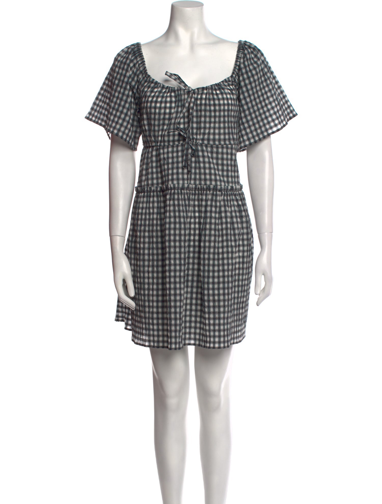 Ganni Plaid Print Mini Dress w/ Tags