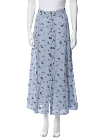 Ganni Floral Print Long Skirt